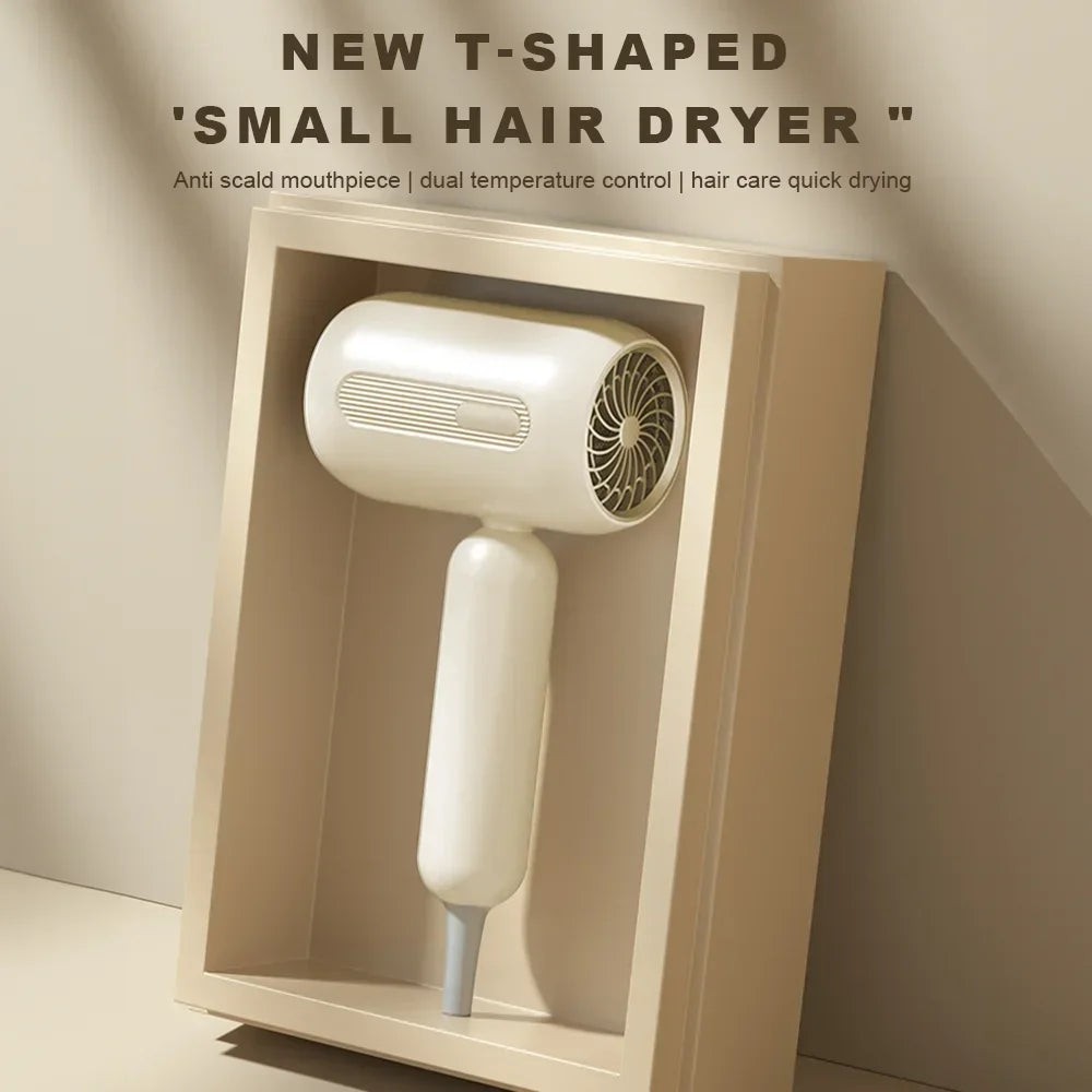 1900W Negative Ion Hair Dryer Low Noise Strong Wind Fast-Drying with Nozzle for Home and Travel Hair Dryer Portable