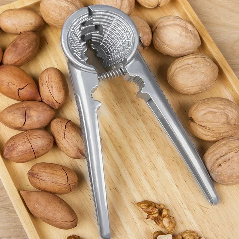 Alloy Walnut Clip Silver Metal Nut Cracker Opener Pecan Chestnut Clips Plier Nut Shelling Tools Home Kitchen Gadgets Accessories