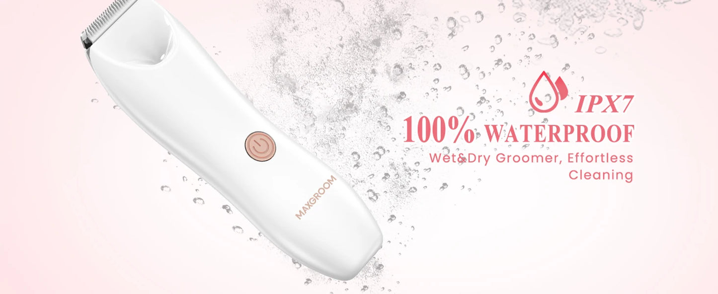 MAXGROOM Women's Body Hair Trimmer Electric Razors for Lady Face Armpit Leg Bikini Body Epilator Portable Painless Hair Remover