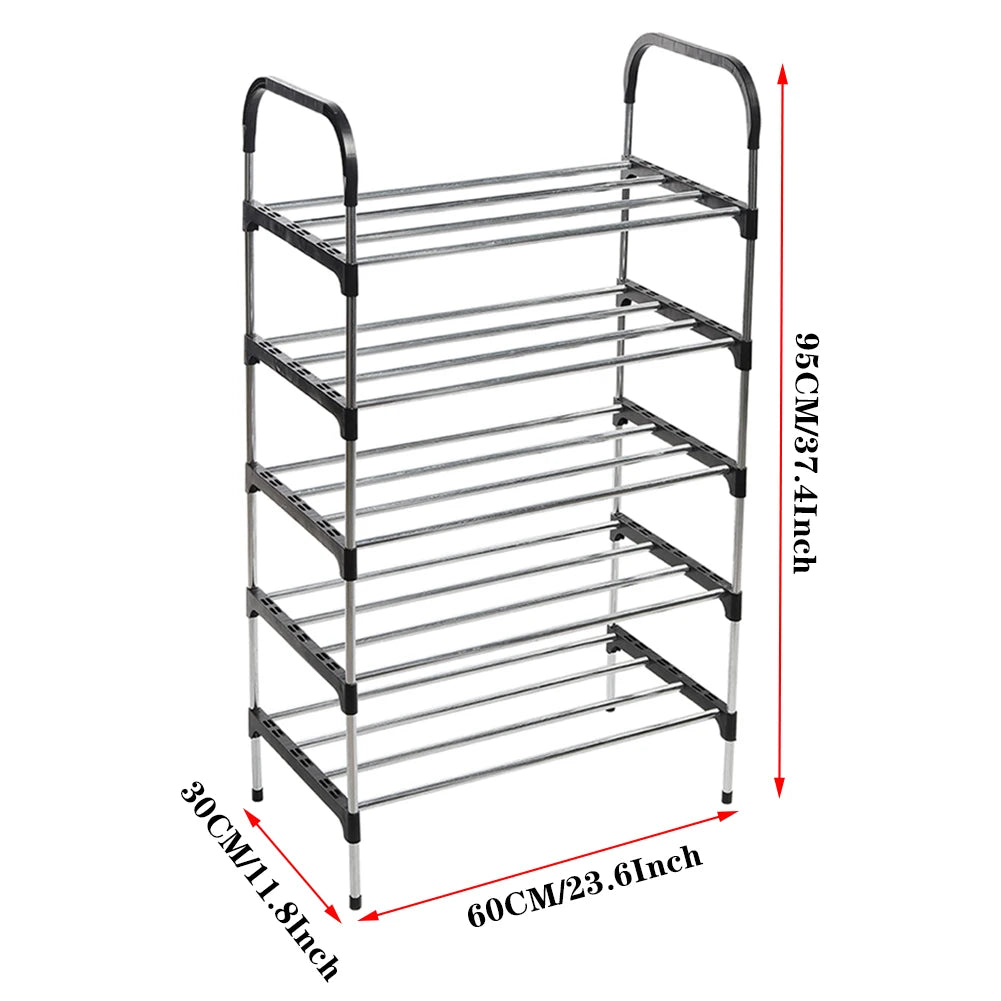 5/6 layer simple shoe rack entrance door storage rack household shoe rack stackable space saving shoe rack