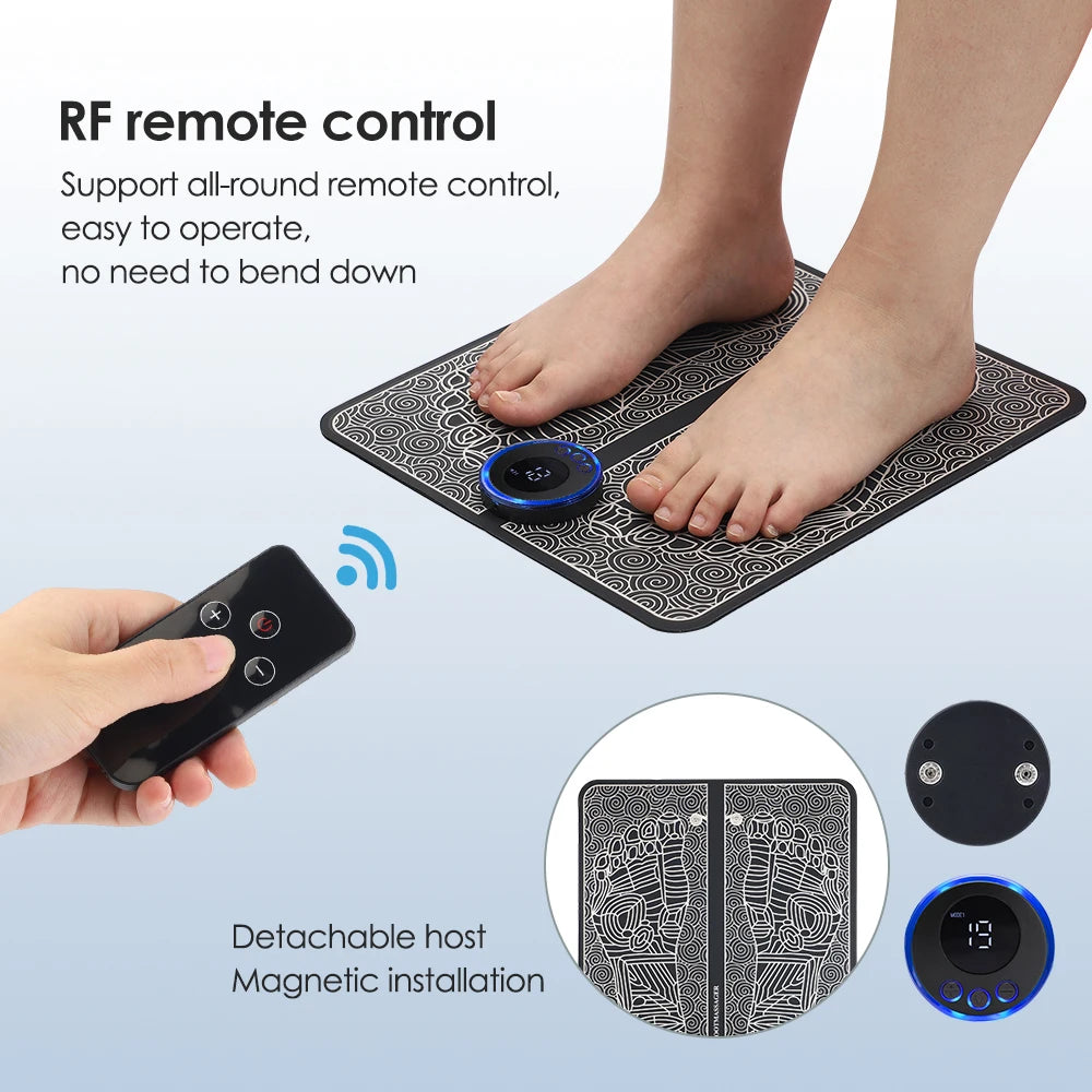Smart Foot Massager Pad Muscle Relax Feet Acupoints Massage Electric Muscle Stimulation Improve Blood Circulation Health Care