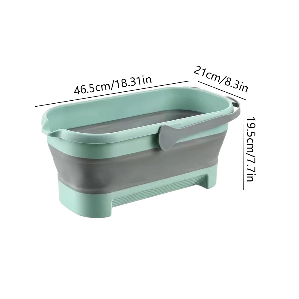 Collapsible Bucket Portable Folding Bucket Car Wash Basin Silicone Washing Bucket Camping Home Foldable Cleaning Mop Bucket
