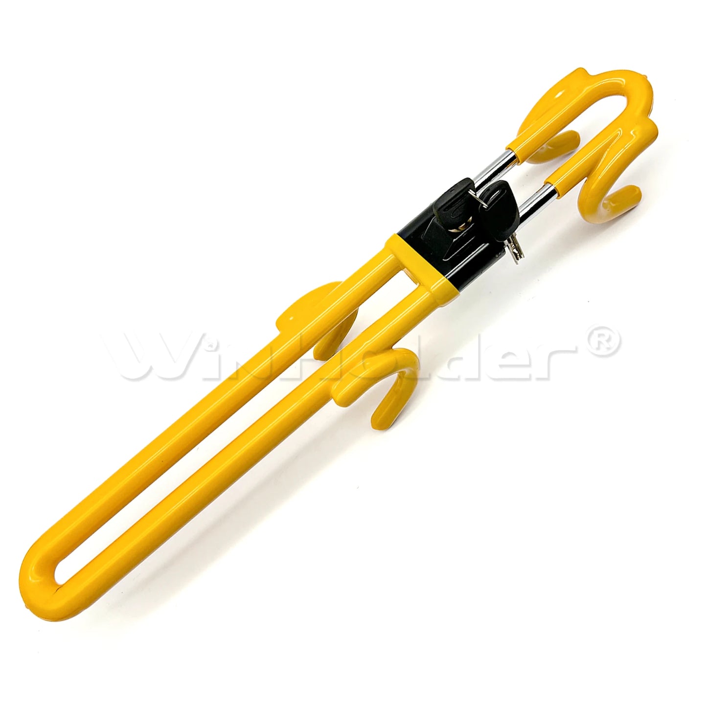 Heavy Duty Steering Wheel Lock High Security Anti Theft Twin Bar Hook Car Van Adjustable Locking and with 2 Keys