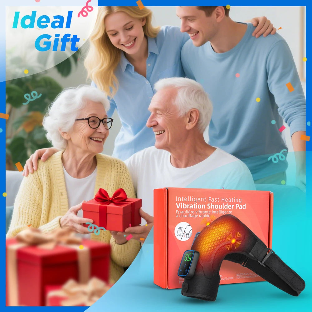 Portable Electric Vibration Shoulder Massager Knee Elbow Massager 3 in 1 Air Pressure Kneading Massager APP Control