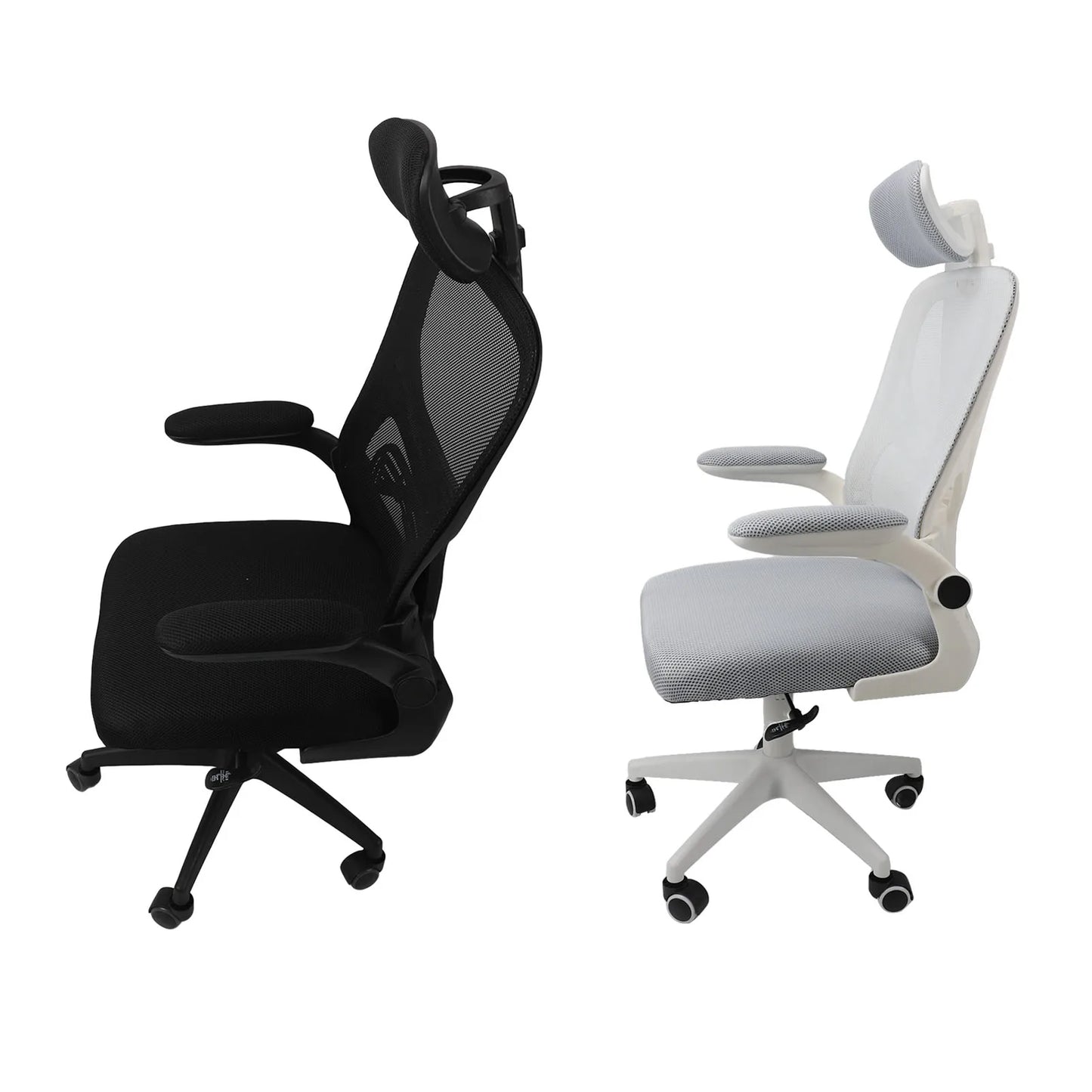 Computer Chair 90 Degree Rotating Armrests Elastic Lumbar Support Comfortable Chair 3D Headrest with 5 Wheels for Home