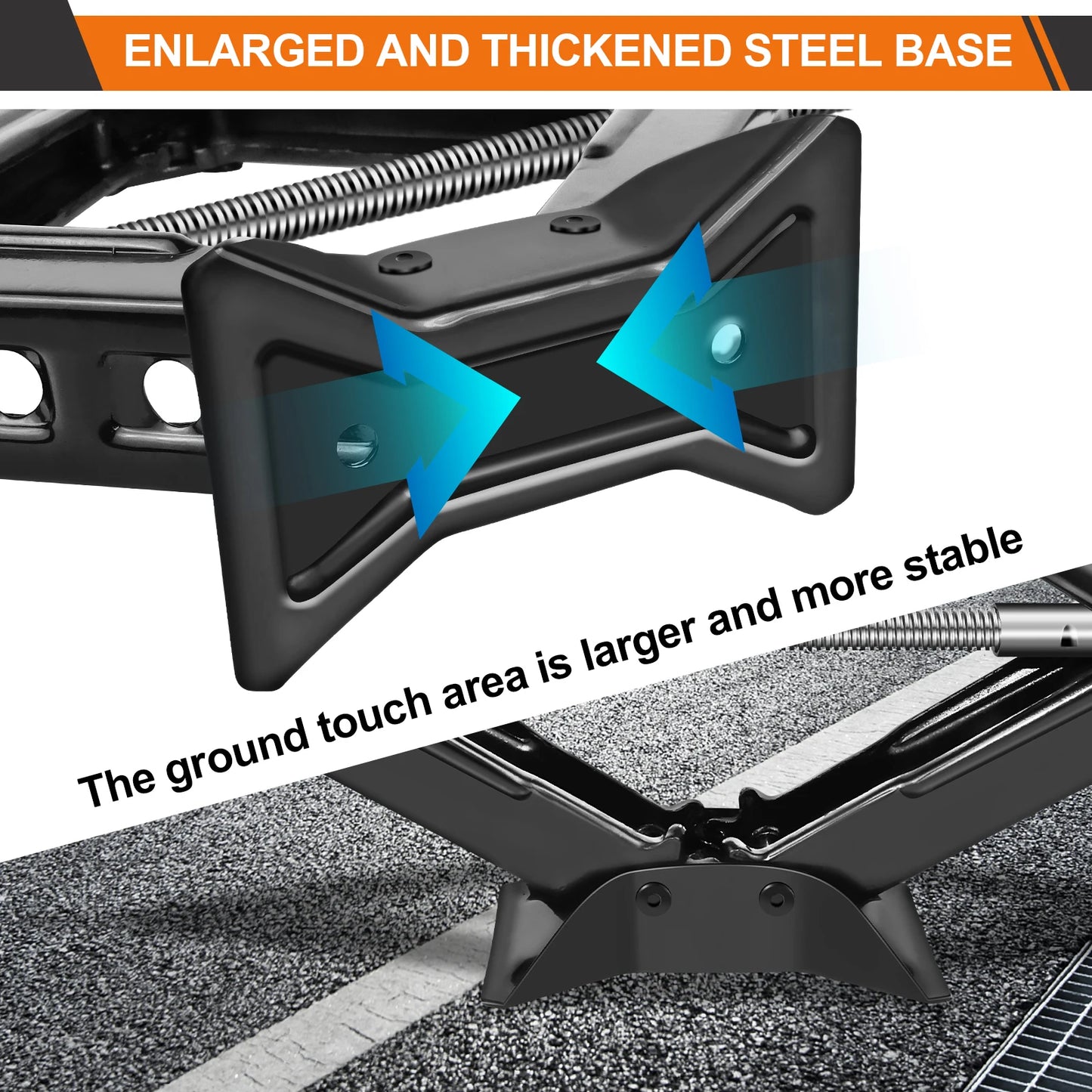 DayPlus Scissor Jack,Compact Car Jack 2 Ton/4409 LBS,105 to 385mm Lifting Range,with Hexagonal Lug Wrench for Cars/SUVS/Sedans