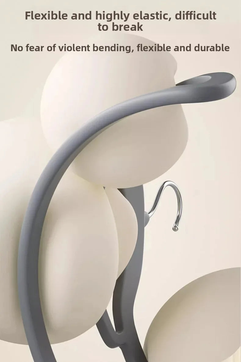 Home Use Flocking Clothes Hanger Anti-Slip Shirt Drying Rack Store Shoulder Corner Seamless Hanging Closet Storage Tool