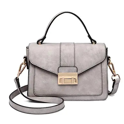 Miss Lulu Crossbody Bag for Women, Small Women's Top-Handle Bags, Suede Handbags for Shopping Traveling