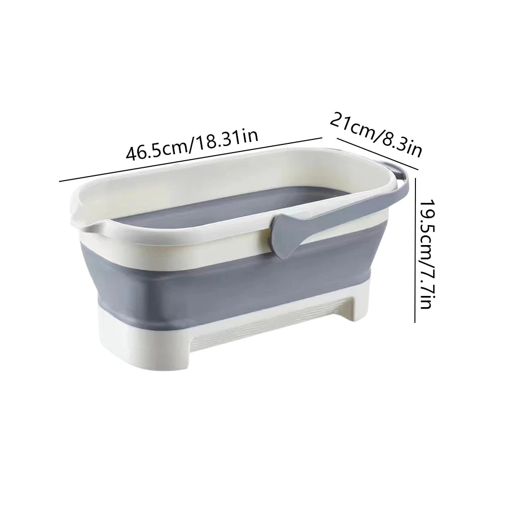 Collapsible Bucket Portable Folding Bucket Car Wash Basin Silicone Washing Bucket Camping Home Foldable Cleaning Mop Bucket