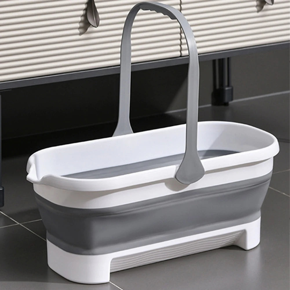 Collapsible Bucket Portable Folding Bucket Car Wash Basin Silicone Washing Bucket Camping Home Foldable Cleaning Mop Bucket