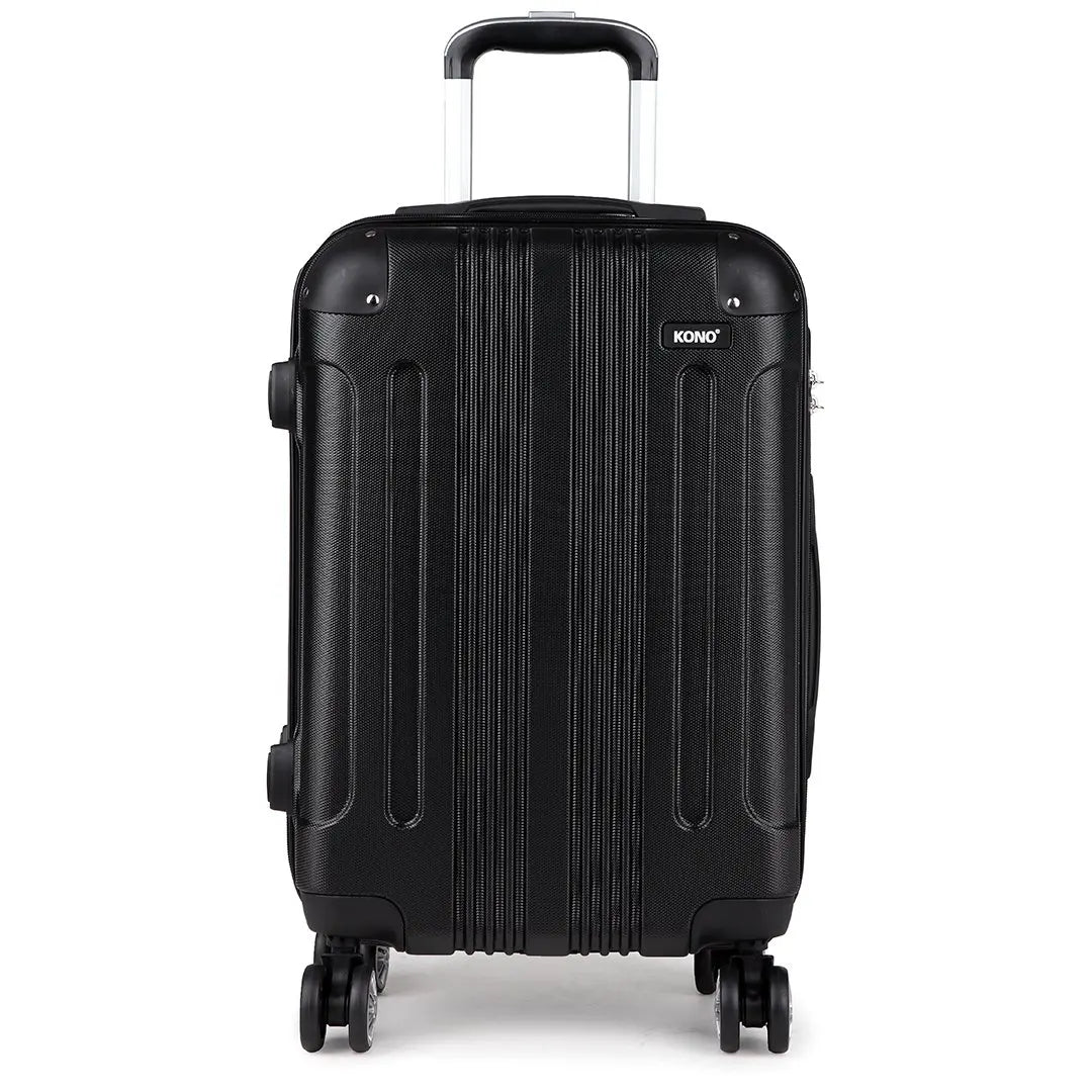 Kono Large Hard Shell Luggage 19/24/28 inch Lightweight ABS 4 Wheels Spinner Business Trip Trolley Case Suitcase