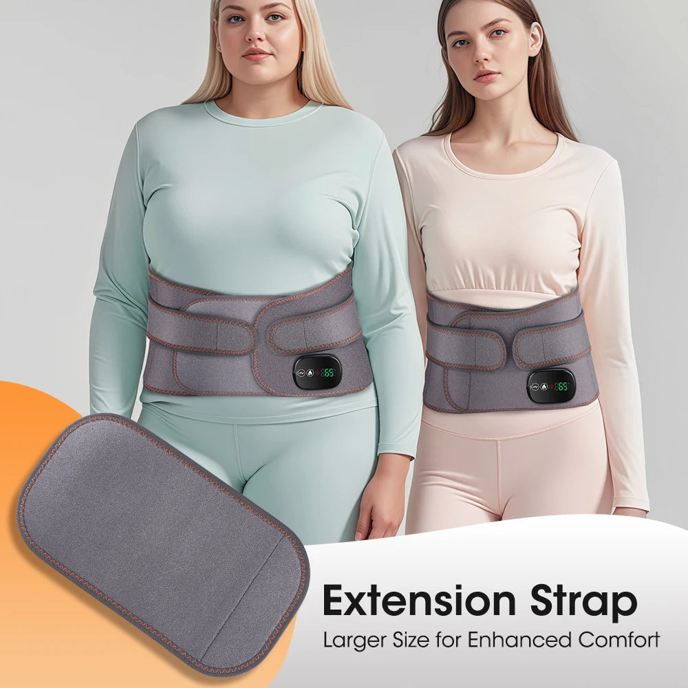 New Upgrade Electric Heating Massaging Waist Belt Relieve Fatigue Relax Muscle Red Light Hot Compress Vibration Massage