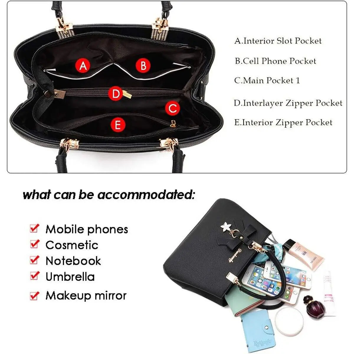 Ladies Handbag Totes Soft Leather Women Cross Body Medium Shoulder Bag Bags