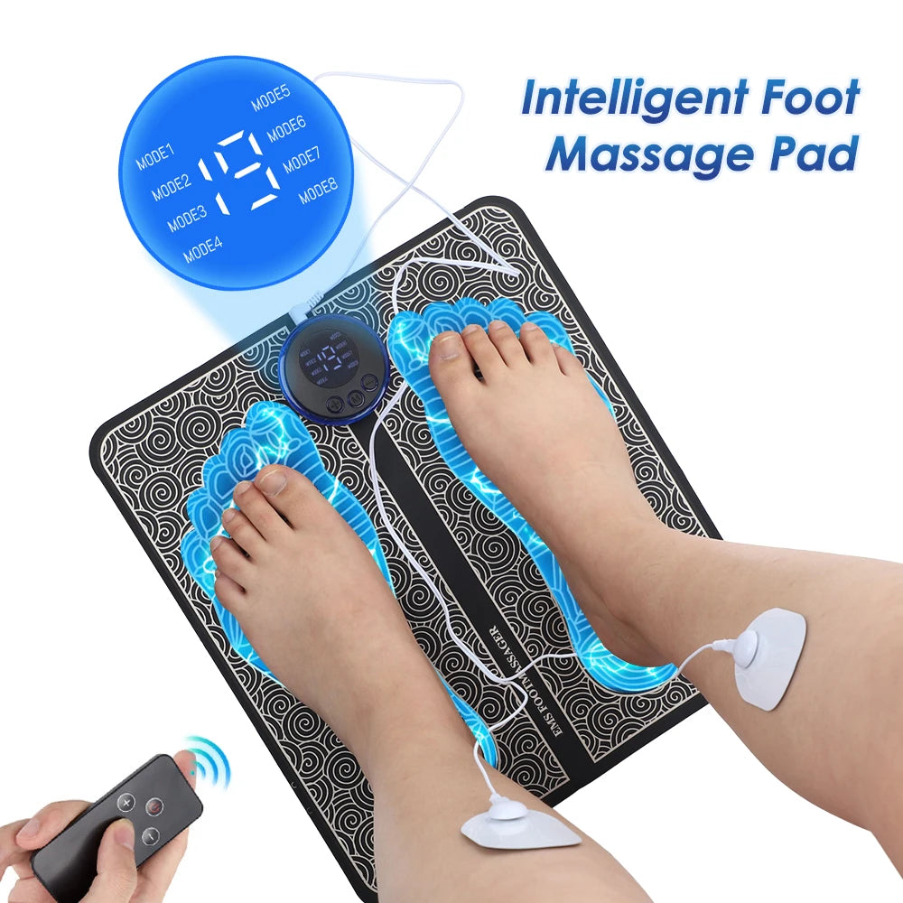 Smart Foot Massager Pad Muscle Relax Feet Acupoints Massage Electric Muscle Stimulation Improve Blood Circulation Health Care