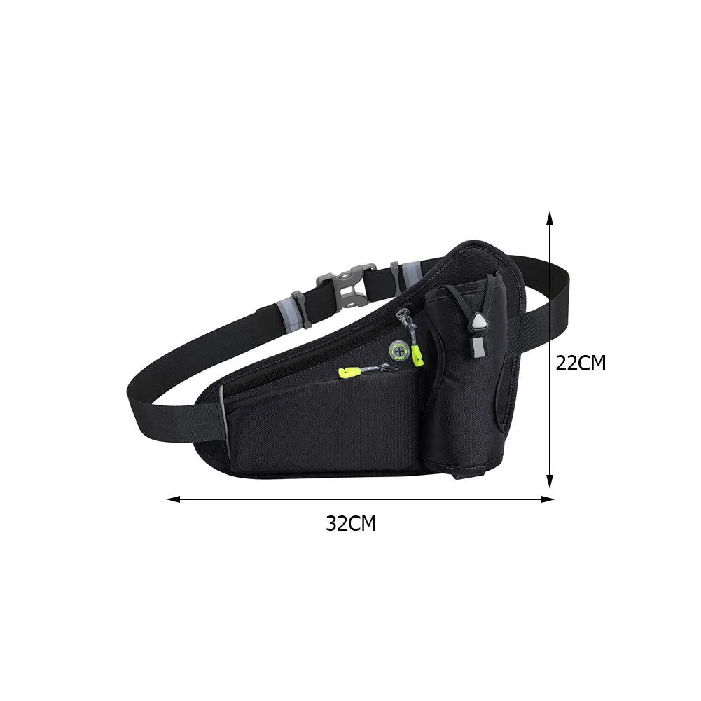 Running Waist Bags Water Bottle Holder Hydration Belt Bag Cell Phone Jogging Cycling Bag For Men Women Sports Fanny Pack Gym Run