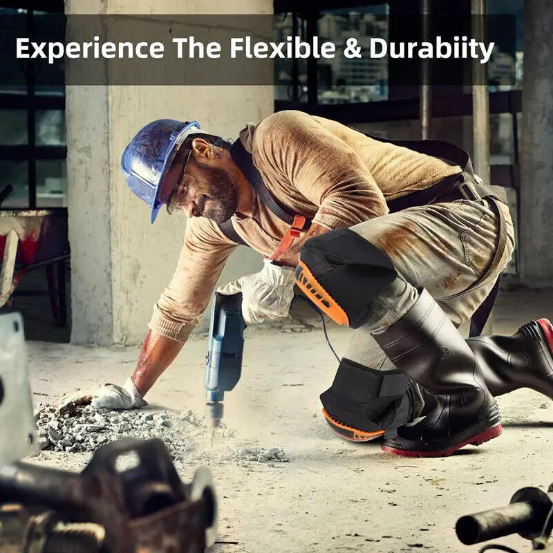 Knee Pads for Work with Heavy Duty Gel Cushion for Construction & Flooring