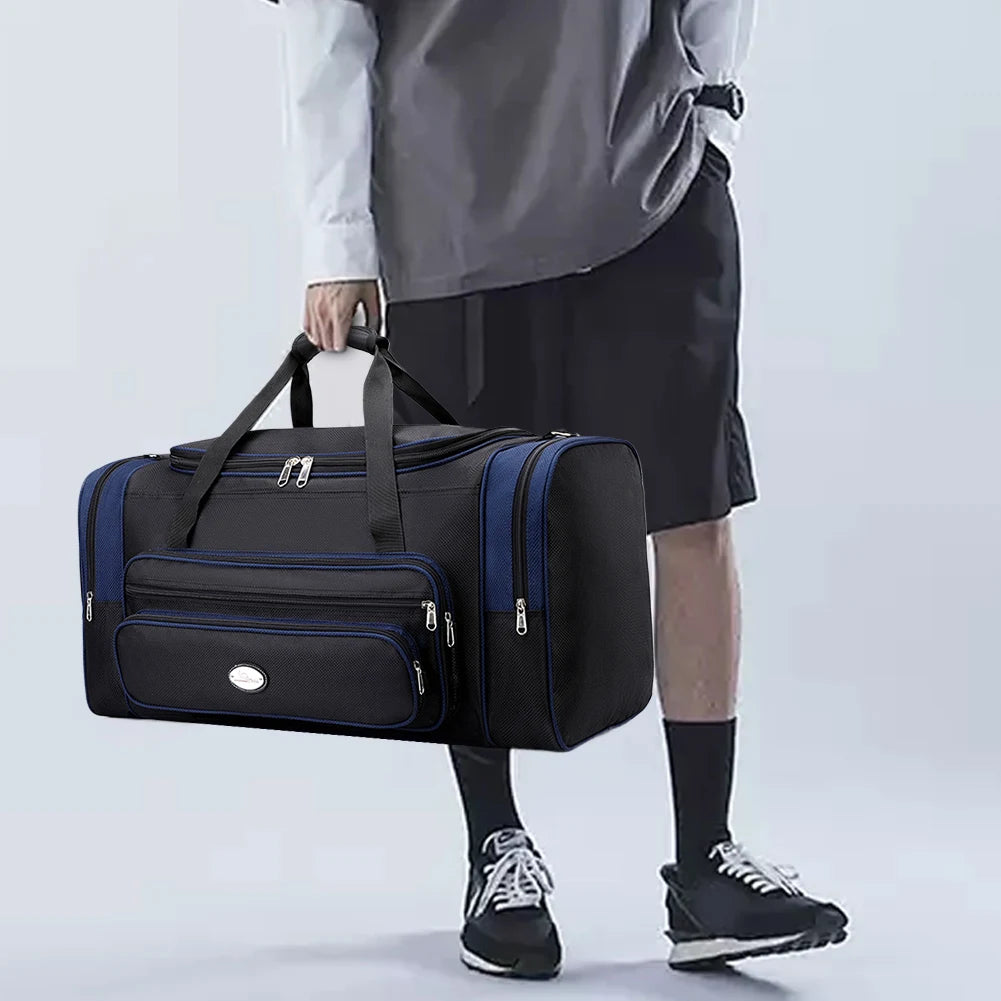 Travel Duffle Bag for Men Women with Shoe Compartment Weekender Bag Adjustable Strap Gym Bag Tote Bag for Sports Bussiness Trip