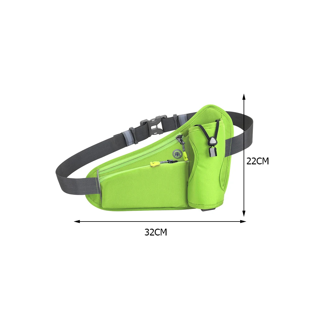Running Waist Bags Water Bottle Holder Hydration Belt Bag Cell Phone Jogging Cycling Bag For Men Women Sports Fanny Pack Gym Run