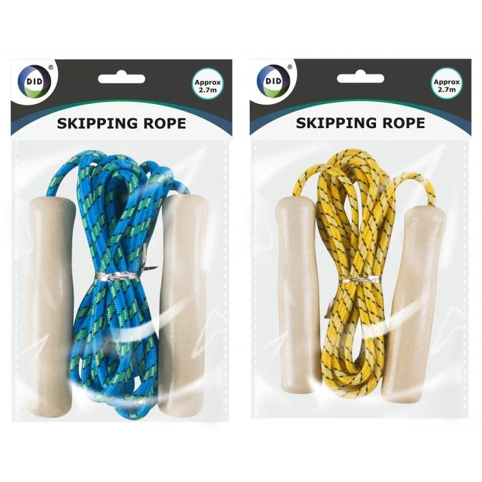 2.7m Skipping Rope with Wooden Handles – Lightweight Jump Rope for Fitness, Cardio, Gym & Home Workouts