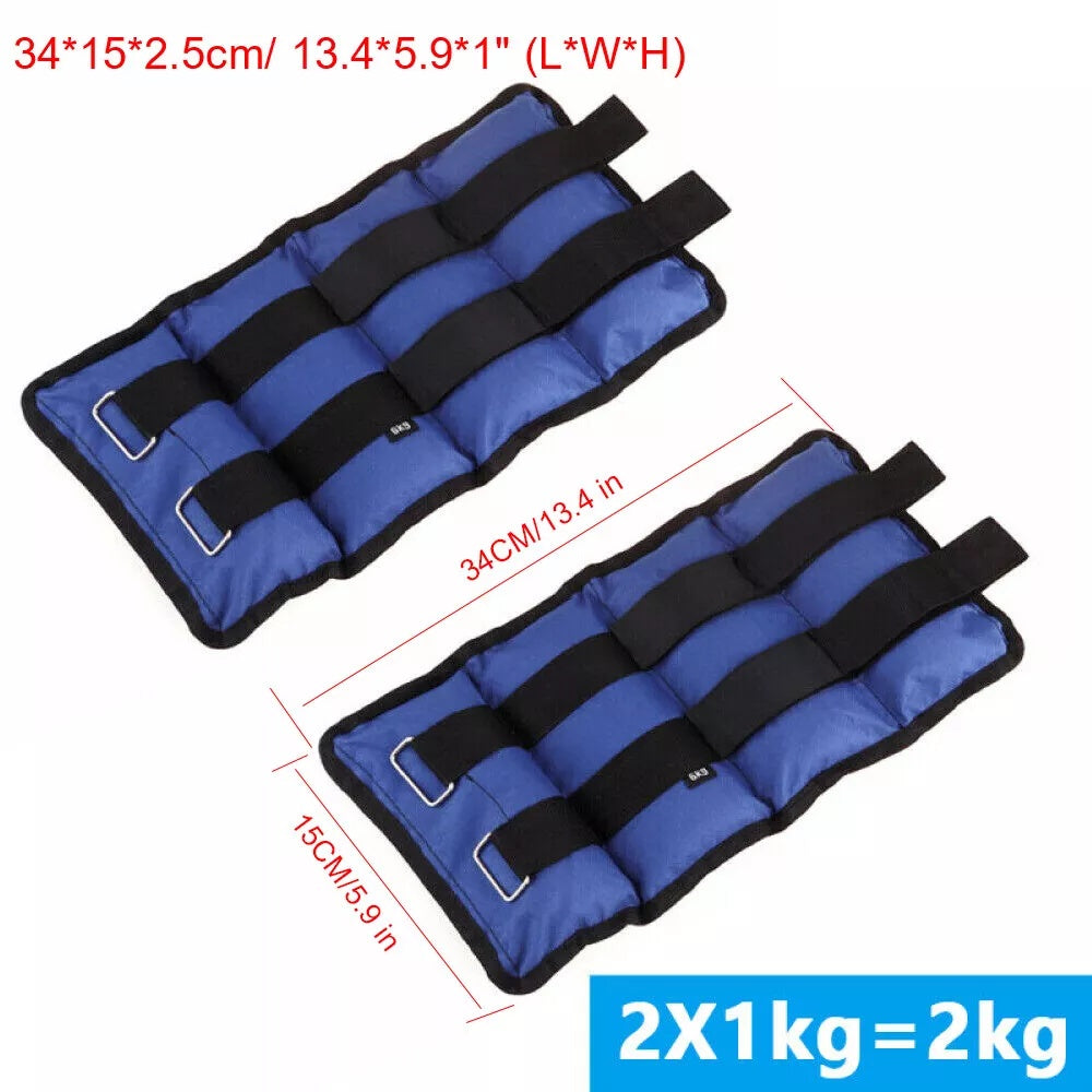 Ankle Wrist Leg Weights Straps Running Exercise Fitness Gym Strength Training UK
