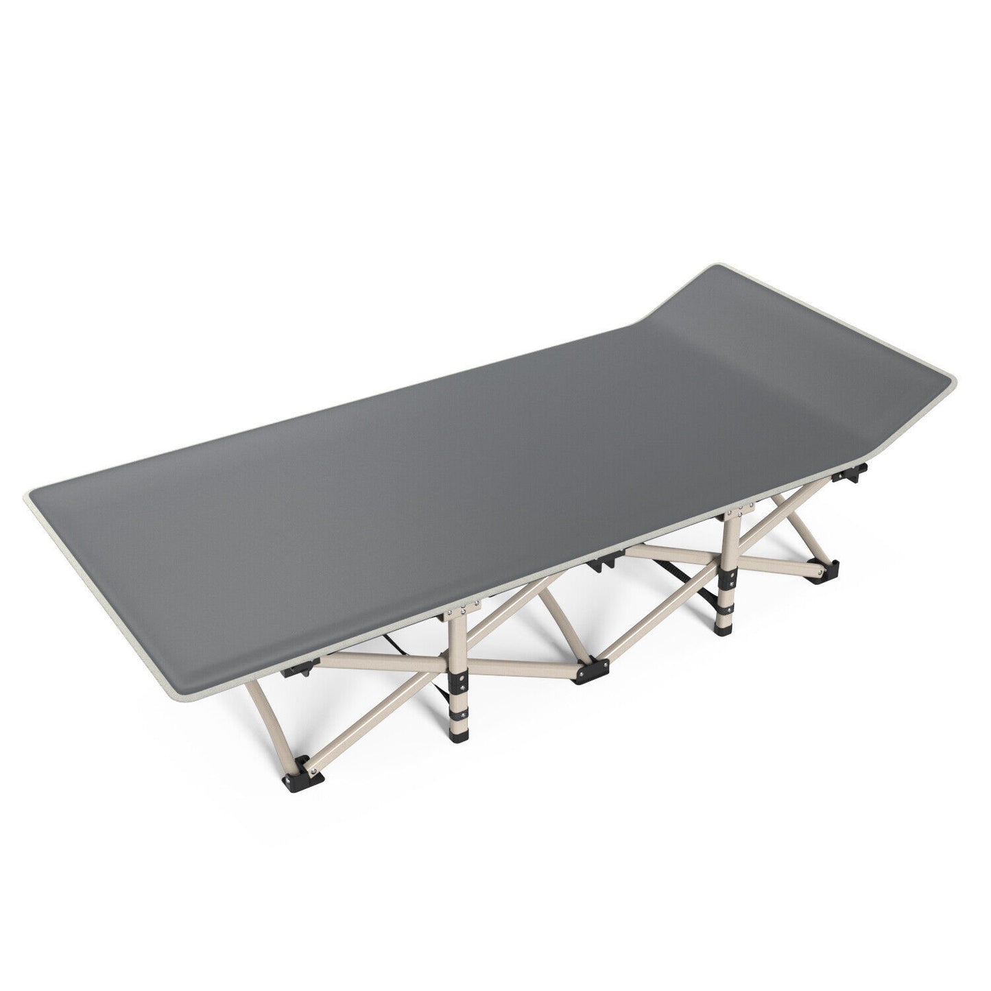 Heavy Duty Single Folding Bed Camping Travel Guest Lightweight
