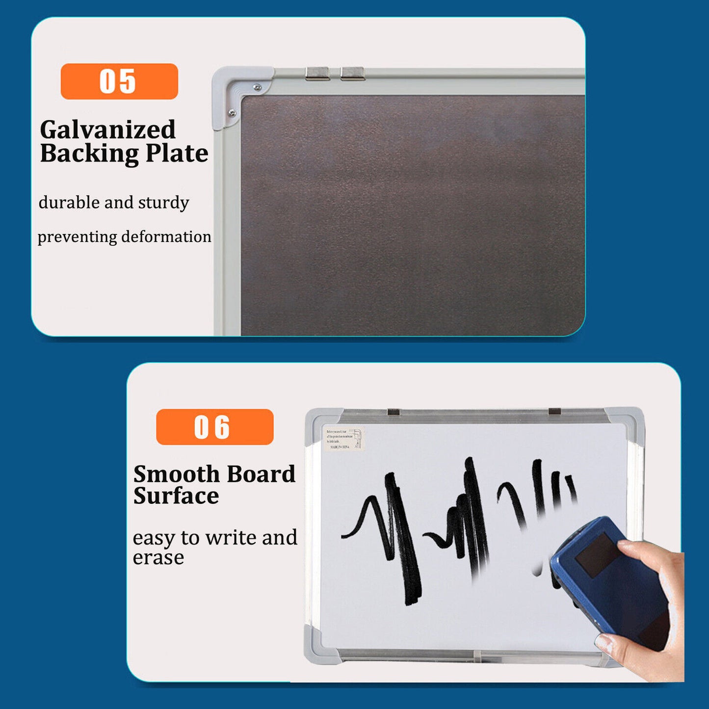MAGNETIC WHITEBOARD SMALL LARGE WHITE BOARD DRY WIPE NOTICE OFFICE SCHOOL HOME