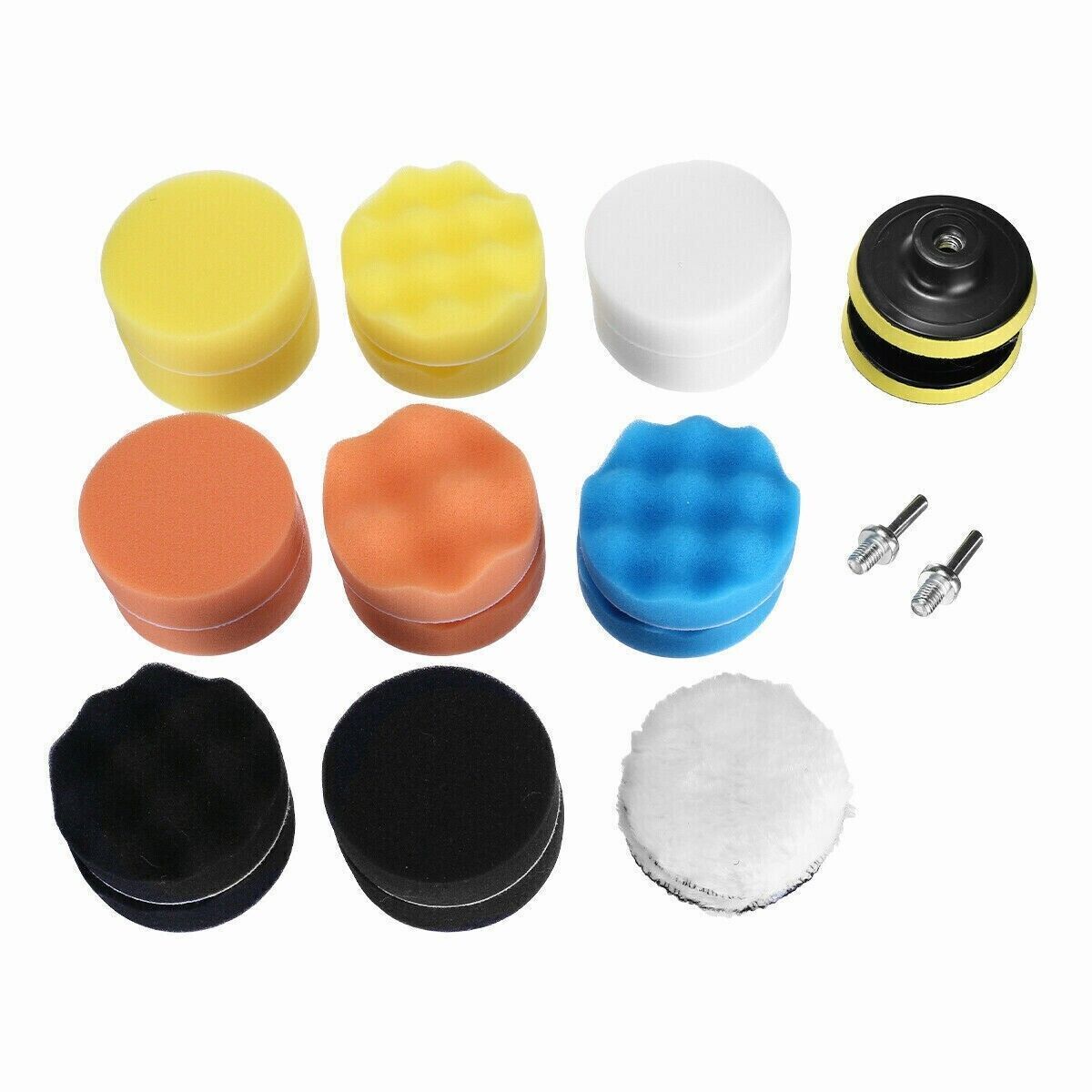 22 Car Polisher Gross Polishing Pads For Drill Sponge Buffer Waxing Buffing Kit