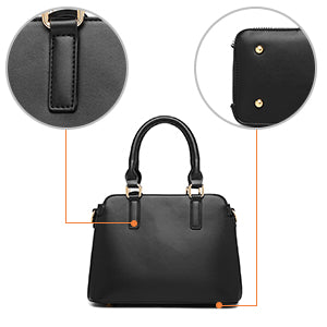 Miss Lulu Handbag Women Retro Stripes Crossbody Bags Elegant Stitching Shoulder Bag Faux Leather