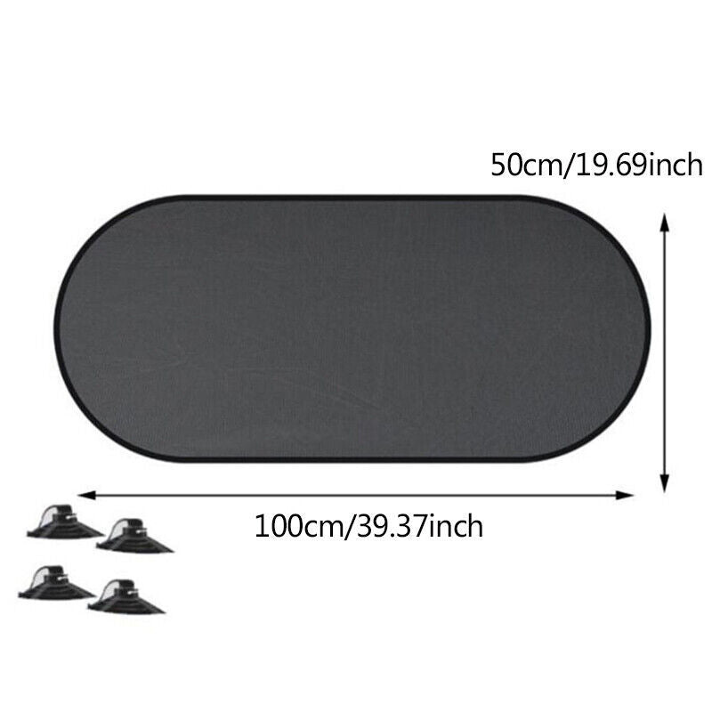 Rear Window Screen Sun Shade Mesh Cover Windshield Sun UV Visor Blocks Black