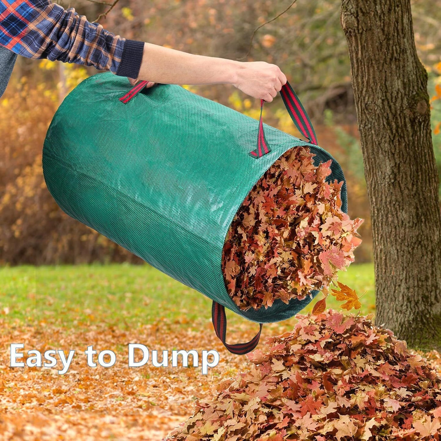 2 500L Heavy Duty Garden Waste Bags With Handles, Reusable Construction Bags UK