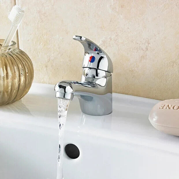 CloakroomBasinMixerTapChromeBasinSinkMonoBathroom-Fixings - Waste New