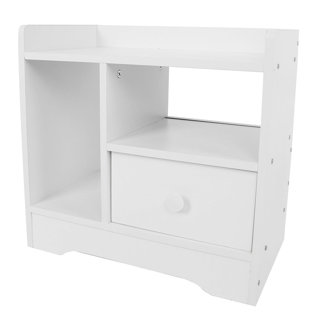 Bedroom Bedside Table Night Stand Cabinet With Drawer Home Storage Organizer White