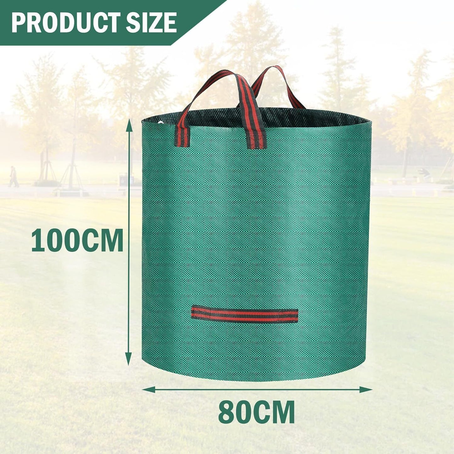 2 500L Heavy Duty Garden Waste Bags With Handles, Reusable Construction Bags UK