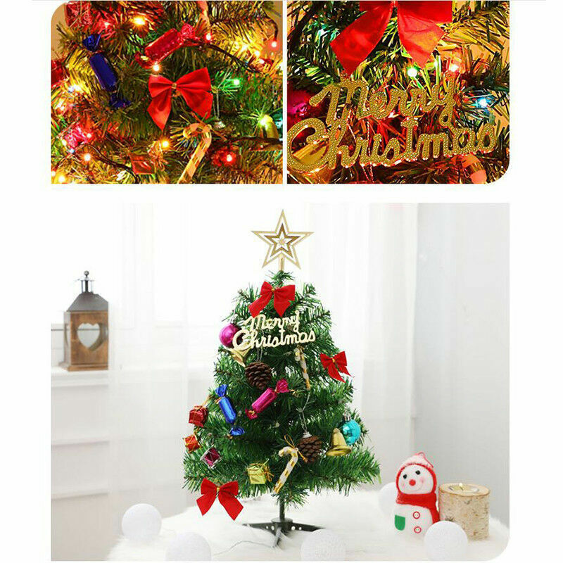 60 Long Tabletop Artificial Small Mini Christmas Tree W LED Lights Ornament