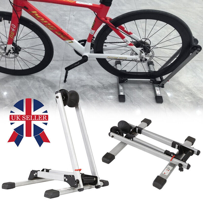 Folding BIKE STAND Portable Bicycle Floor Ground Parking Holder Storage Rack