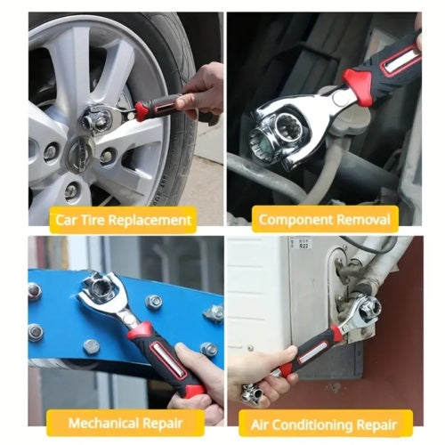 48 In 1 Universal Wrench Handy Adjustable Tool Multi-Function Socket Spanner UK