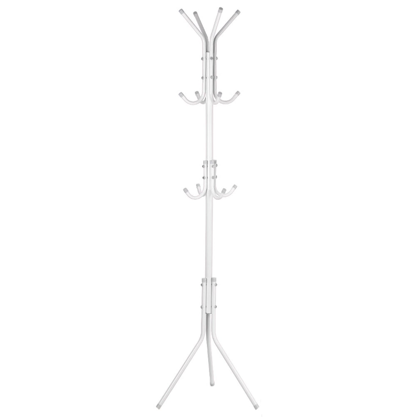 Multi Hook Metal Coat Hat Rack Tree Stand Clothes Bag Hanger Organizer for Home Bedroom (Black)