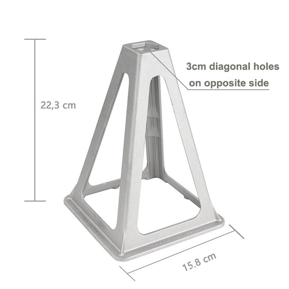 4 X Aluminium Stabilising Jack Stands Adjustable Axle Levelling Caravan Trailer