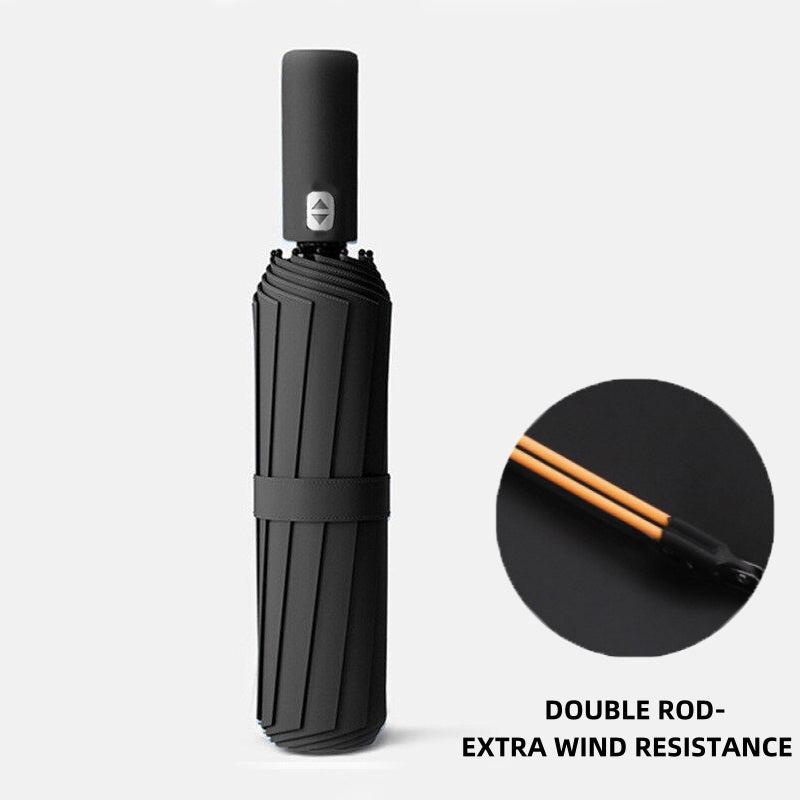 Extra Strength Foldable 24 Rods Umbrella Fully Automatic Large UV Protect Rain