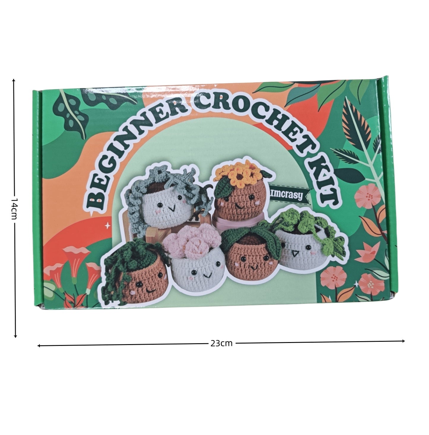 6 PC Cute Potted Plants Crochet Kit With Complete Crochet Accessories 40 Yarn