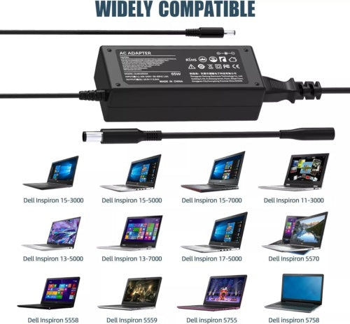 GENUINE LAPTOP CHARGER 19.5V-3.34A, 65W WITH POWER LEAD 7348 3000 3138 NEW