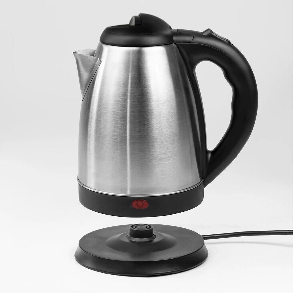 Cordless Electric Kettle 1.8L 1500W Stainless Steel Jug Overheat Protection 360