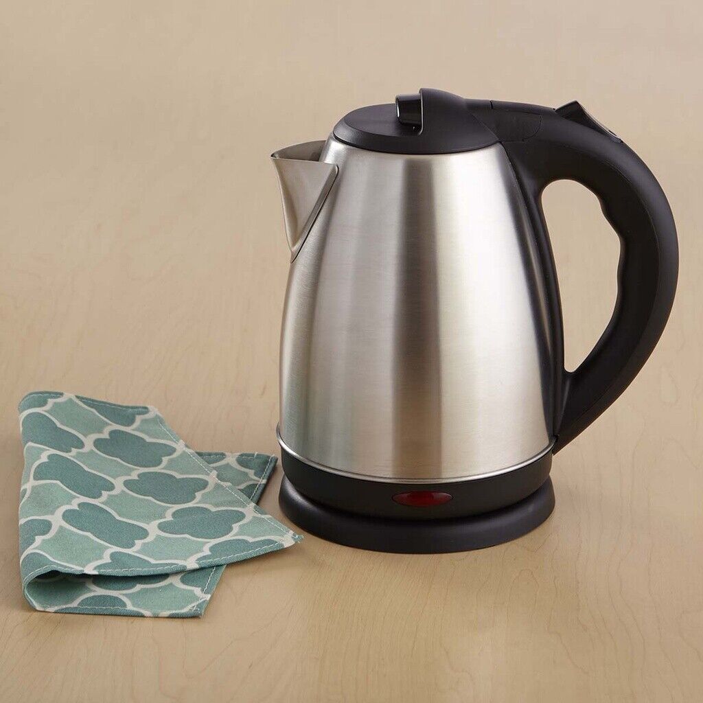 Cordless Electric Kettle 1.8L 1500W Stainless Steel Jug Overheat Protection 360