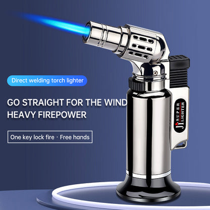 Windproof Turbo Gas Lighters Welding Torch Kitchen Cooking Adjustable Flame Powerful Spray Gun Cigar Lighter For Men Gifts