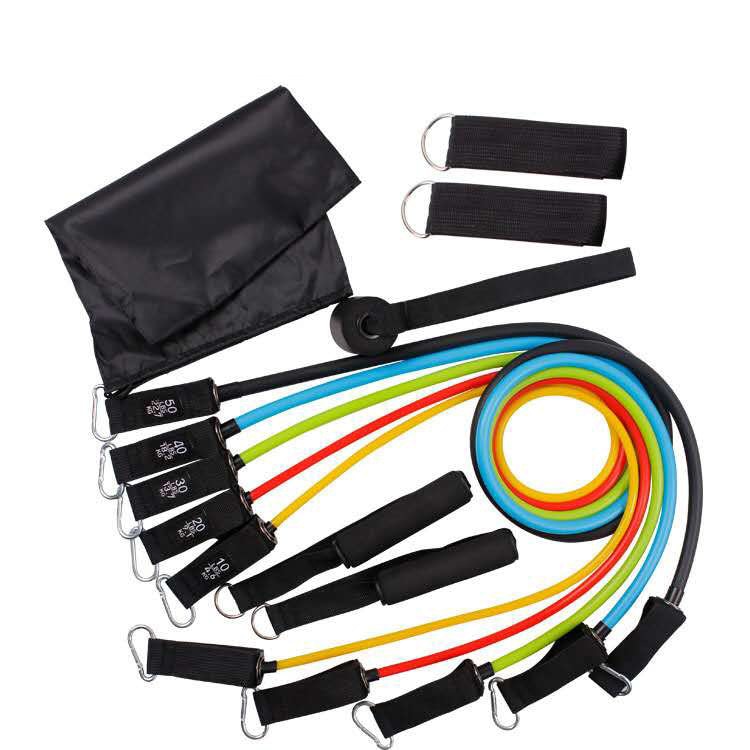 17-Piece Set 150 Lbs Chest Expander Latex Home Training Elastic Band Resistance Bands gym equipment for home bodybuilding
