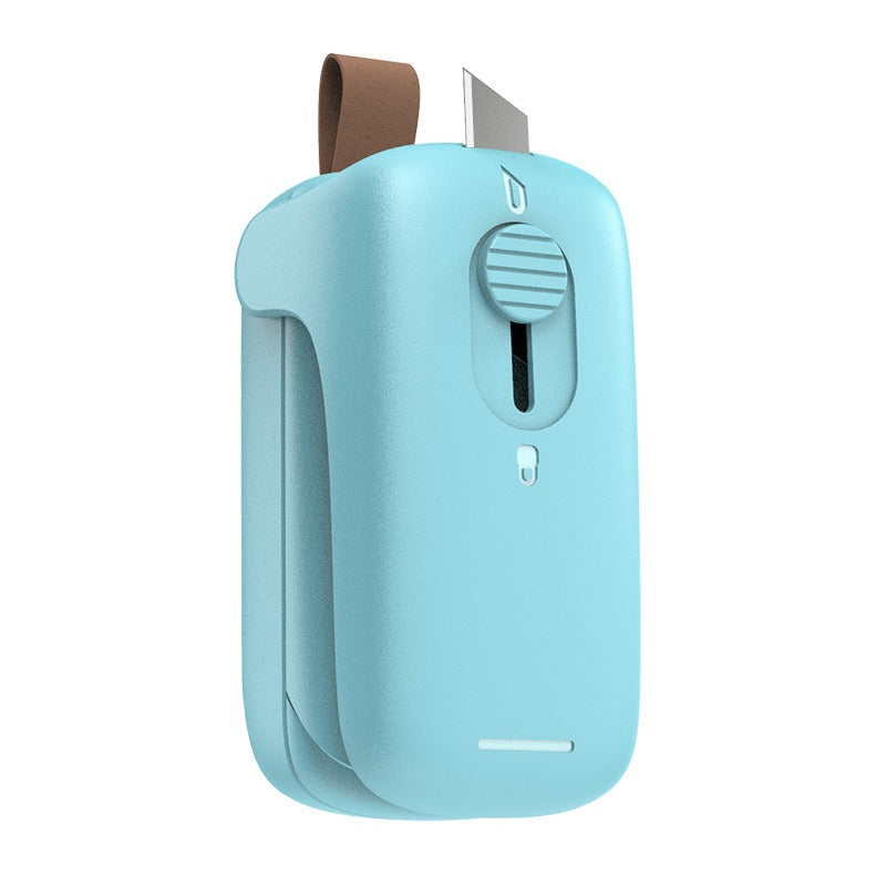 Portable Chip Bag Sealer Machine, With Cutter Handheld Heat Mini Chip Bag Sealer