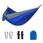 Light double nylon camping hammock with straps. Great for trips, beach, yard & garden.