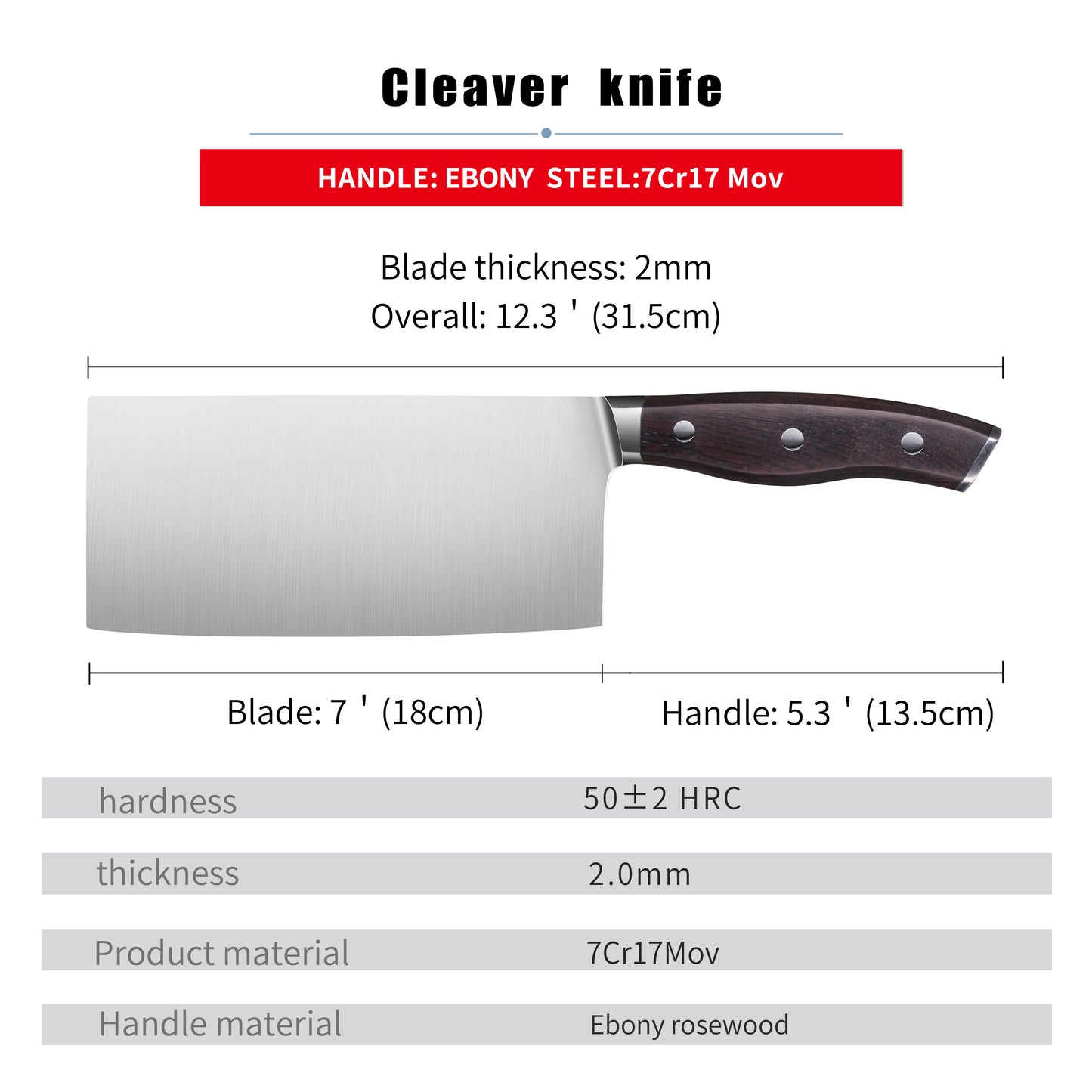 Chef knife  7Cr17mov  Stainless Steel Kitchen GoodsProfessional Cooking Tool