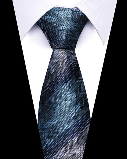 Men's 8cm Business Professional Striped Tie Wedding Suit Accessories Polyester Tie Men