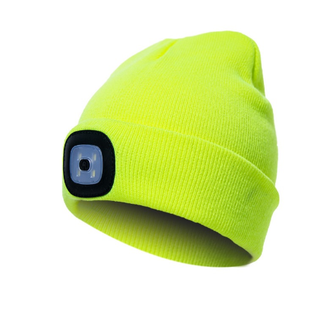 Outdoor Night Fishing Luminous Hat Battery Led Light Knitted Hat Night Led Lighting Riding Hat